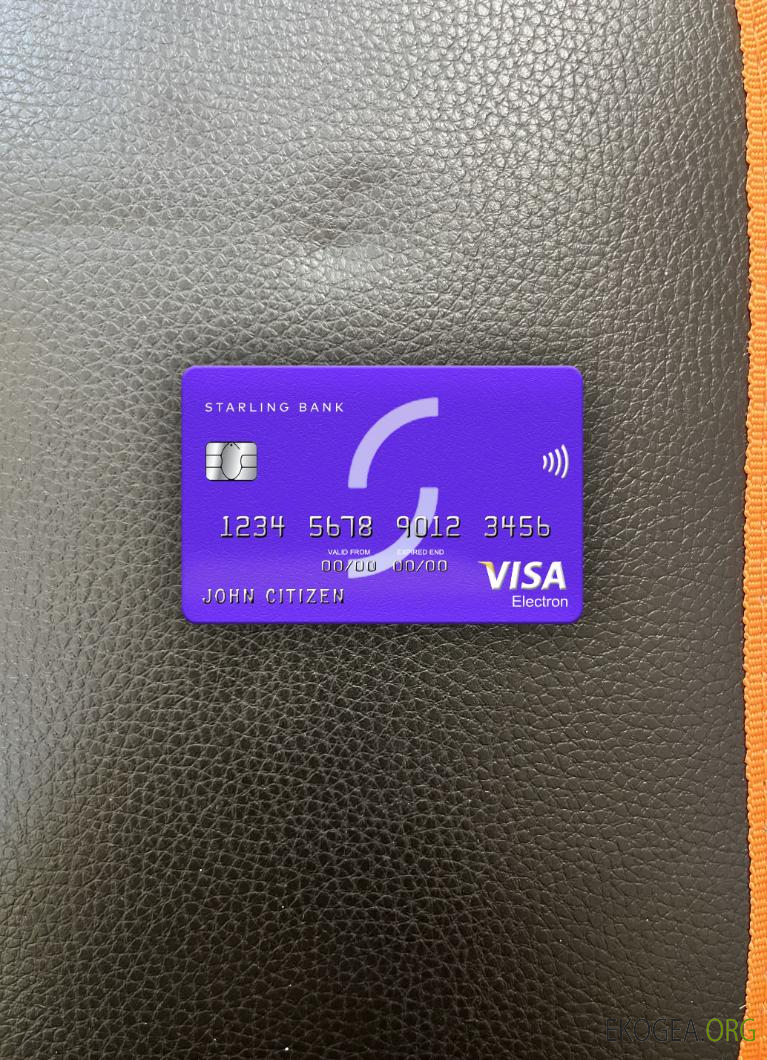 Royaume , Uni Starling Bank visa carte électronique photolook avant
